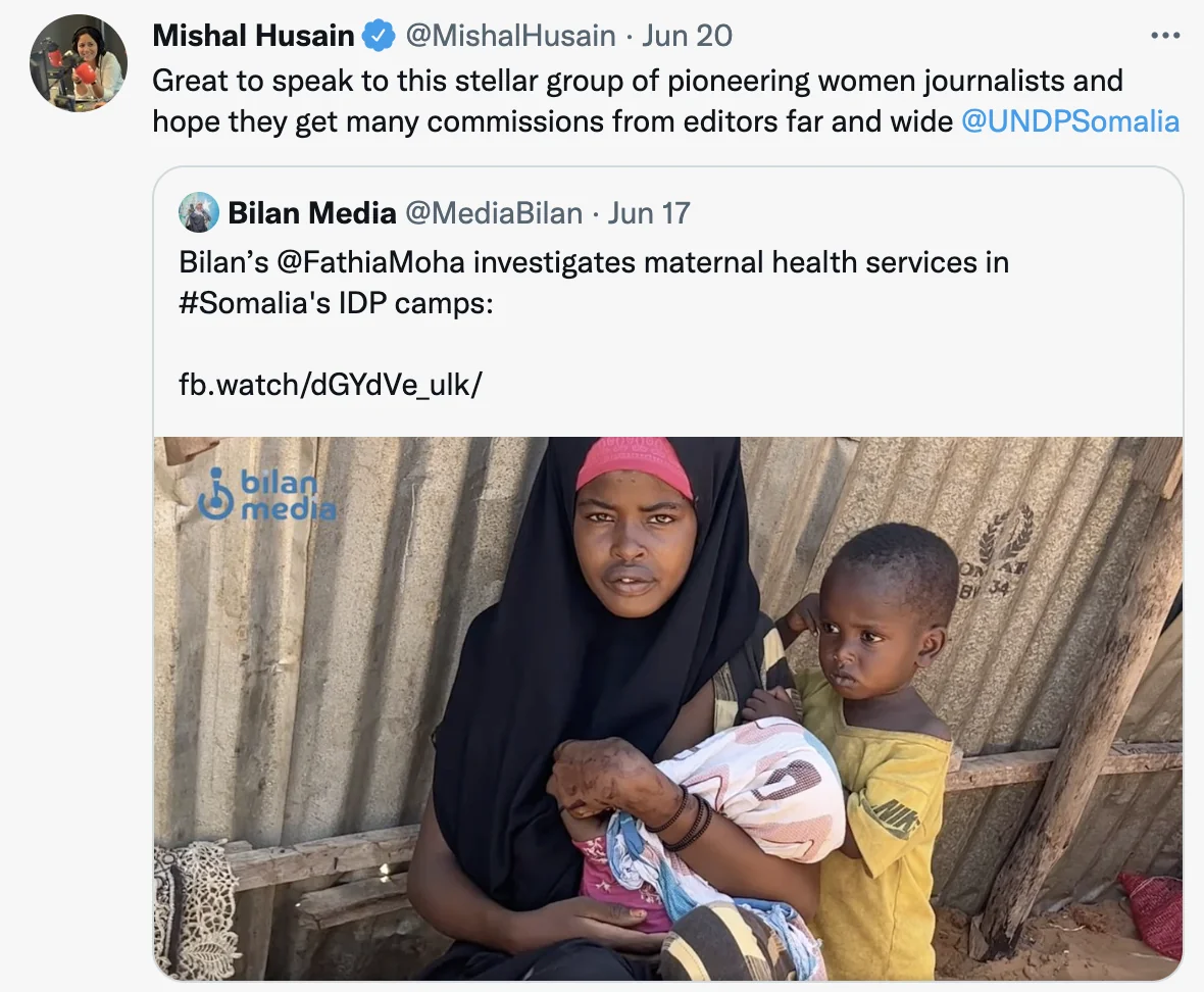 Mishal Husain's tweet